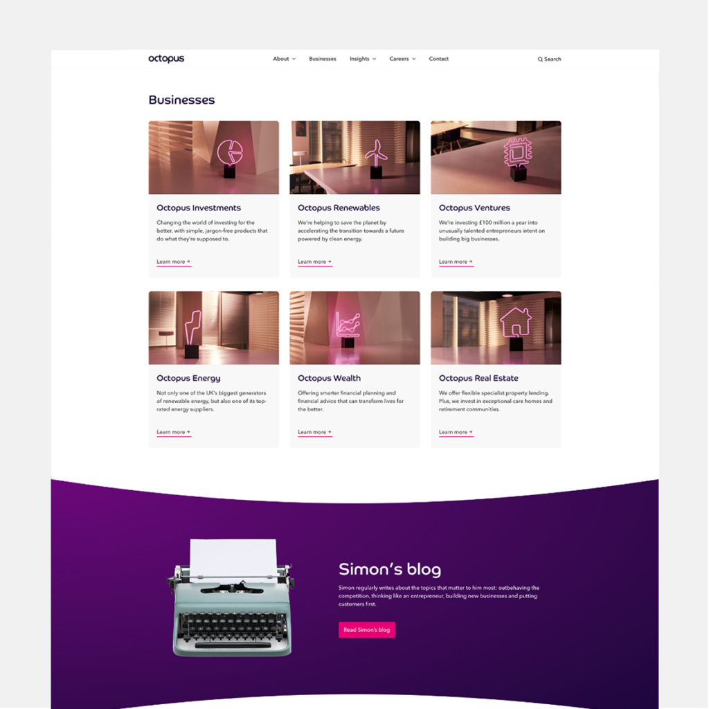 Octopus Group web screenshot 2