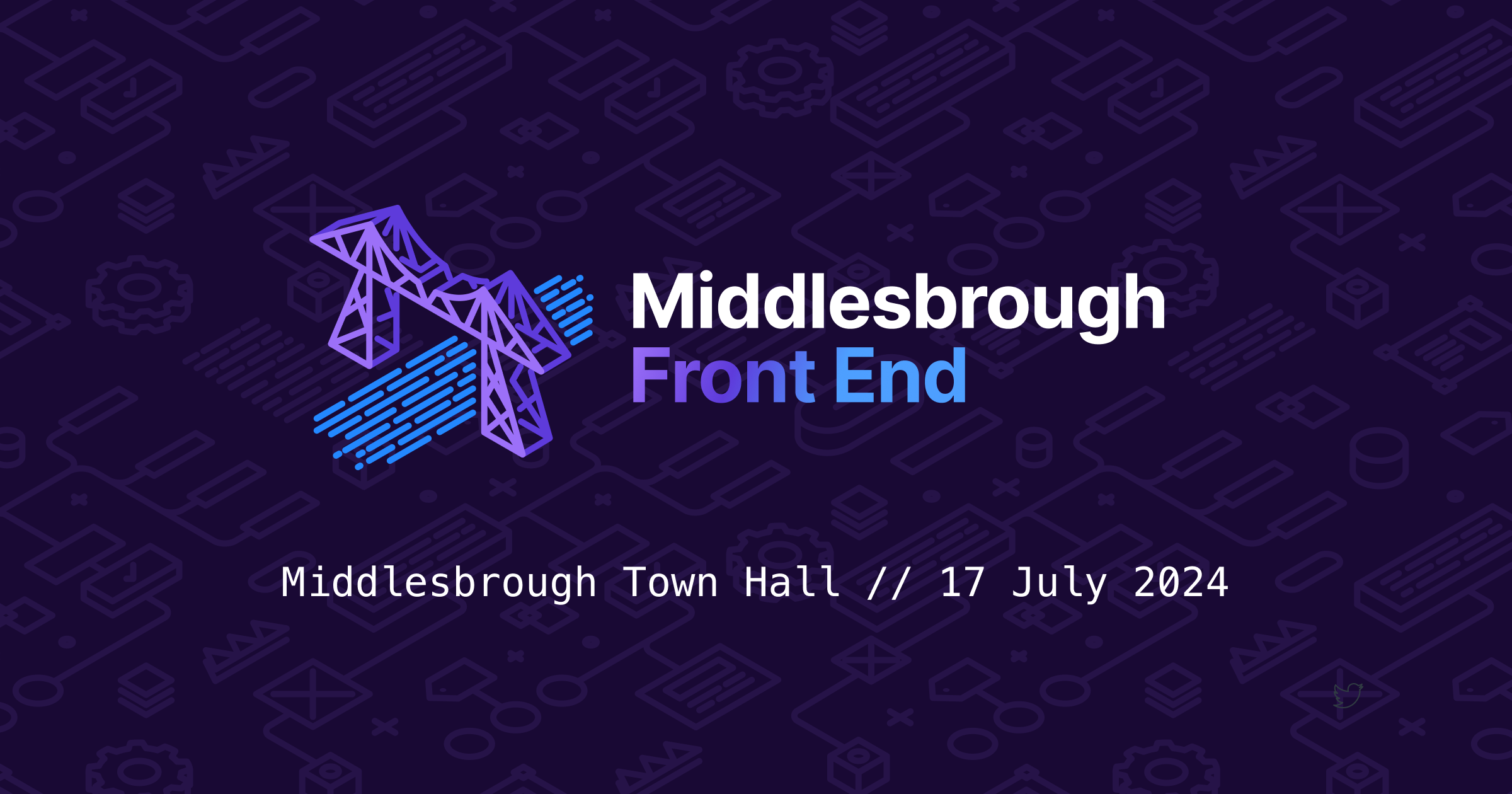 Middlesbrough Front End Conference banner with date of 17th July, 2024