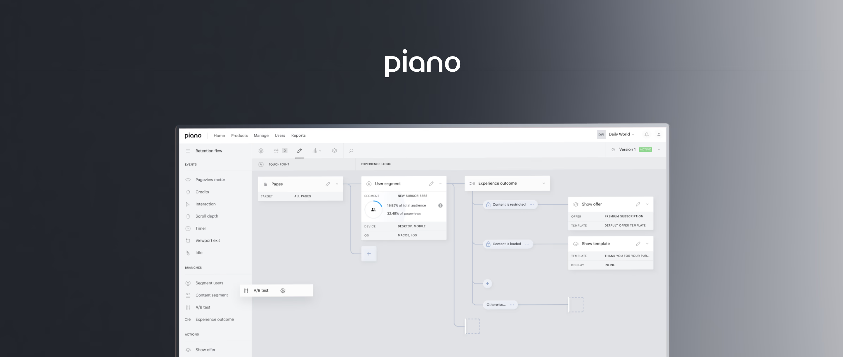 Maximising Piano for fast content and sharp insights