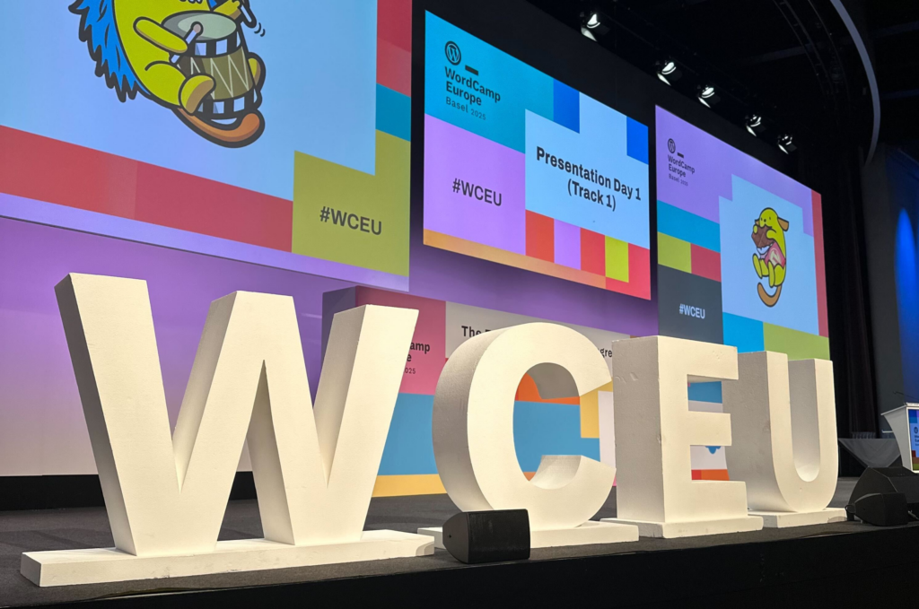 WordCamp Europe 2025 stage